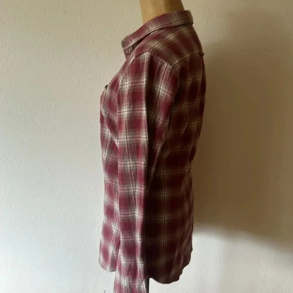 Fjallraven sz XS Ovik Flannel Shirt mesa purple (dusty red) plaid NWT New cond - Picture 5 of 9